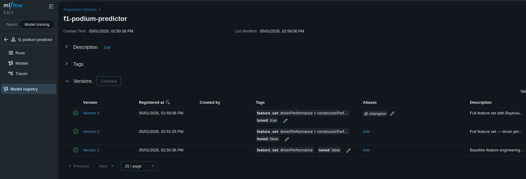 MLFlow model repository